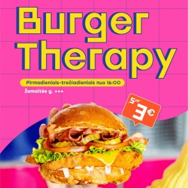 Burger Therapy pasiūlymas