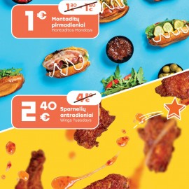 AKCIJA! Montaditų pirmadienis - Sparnelių antradienis